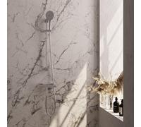 Brauer Chrome Edition Mitigeur de douche apparent - barre de douche - 1 fonction - 2 poignées lisses - douchette ronde 3 jets - chrome 5-CE-236