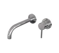 Brauer Chrome Edition mitigeur de lavabo encastrable ColdStart Round économiseur d'énergie avec 2 plaques derrière chrome poli 5-CE-004