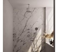 Brauer Chrome Edition Set de douche à encastrer thermostatique avec partie encastrable douche de tête 20cm bras plafond douchette ronde Chrome 5-CE-029