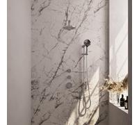 Brauer Chrome Edition Set de douche à encastrer thermostatique avec partie encastrable douche de tête 20cm bras mural douchette ronde et barre de douche Chrome 5-CE-036