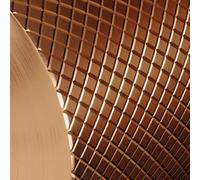 Brauer Copper Carving Douche pluie encastrable - thermostatique - boutons poussoirs - SET 65 - pommeau 20cm - bras plafond - douchette stick - flexible - barre curseur intégrée - Cuivre brossé PVD 5-G