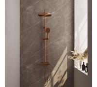 Brauer Copper Edition Colonne de douche mural 30cm avec douchette ronde Cuivre brossé PVD 5-GK-242