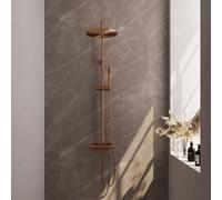Brauer Copper Edition Colonne de douche mural 30cm avec douchette stick Cuivre brossé PVD 5-GK-241