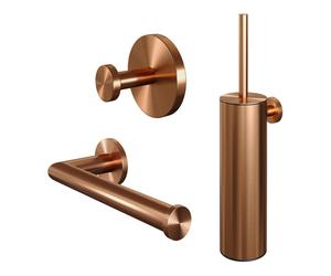 Brauer Copper Edition Ensemble d'accessoires de toilettes - 3 pièces - PVD - cuivre brossé 5-GK-323