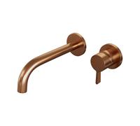 Brauer Copper Edition Mitigeur lavabo encastrable ColdStart avec partie encastrable poignée type B1 rosaces rondes cuivre brossé PVD 5-GK-004-B1-65