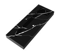 BRAUER Coral Lavabo pour meuble 119.6x45.7x10.5cm sans trop-plein 1 vasque Centre 1 trou de robinet Composite Nero Marquina WT-CA120-11NM