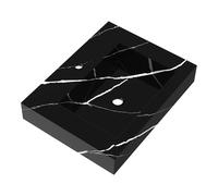 BRAUER Coral Lavabo pour meuble 59.6x45.7x10.5cm sans trop-plein 1 vasque Centre 1 trou de robinet Composite Nero Marquina WT-CA601NM