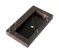 BRAUER Coral Lavabo pour meuble - 80.6x10.5x45.7cm - sans trop-plein - 1 vasque - sans trou de robinet - composite - Copper Brown WT-CA800CB