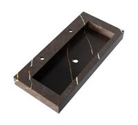 BRAUER Coral Lavabo pour meuble - 99.6x10.5x45.7cm - sans trop-plein - 1 vasque - 2 trous de robinet - composite - Copper Brown WT-CA1002CB