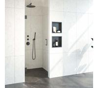BRAUER Create Porte de douche en niche - 70x200cm - sans profilé - Gunmetal brossé GS-VON1H70200GM
