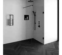 BRAUER Créer Douche à l'italienne - 80x200cm - sans profil - anti-calcaire - verre de sécurité 8mm - anthracite mat GS-VOI1H80200MZ
