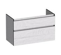 BRAUER Delight Edge meuble sous lavabo 100 2 tiroirs softclose - sans poignée - 1 découpe pour le siphon - Forest Seashell OK-DLE100FS