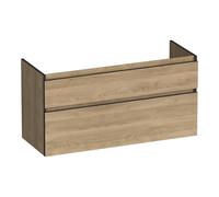 BRAUER Delight Edge meuble sous lavabo 120 2 tiroirs softclose - sans poignée - 1 découpe pour le siphon - Sunlit OK-DLE120-1SL