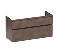 BRAUER Delight Edge meuble sous lavabo 120 2 tiroirs softclose - sans poignée - 1 découpe pour le siphon - Erosion OK-DLE120-1ER