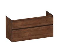 BRAUER Delight Edge meuble sous-lavabo 120 2 tiroirs softclose - sans poignées - 1 découpe pour siphon - Forest Cacao OK-DLE120-1FC