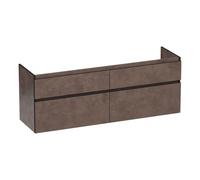 BRAUER Delight Edge meuble sous lavabo 160 4 tiroirs softclose - sans poignée - 2 découpes pour siphon - Erosion OK-DLE160ER