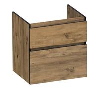 BRAUER Delight Edge meuble sous lavabo 60 2 tiroirs softclose - sans poignée - 1 découpe pour le siphon - Château OK-DLE60CH