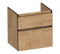 BRAUER Delight Edge meuble sous lavabo 60 2 tiroirs softclose - sans poignée - 1 découpe pour le siphon - Forest Tan OK-DLE60FT