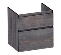 BRAUER Delight Edge meuble sous lavabo 60 2 tiroirs softclose - sans poignée - 1 découpe pour le siphon - Driftwood OK-DLE60DR