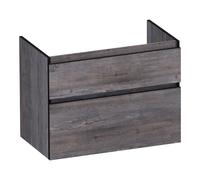 BRAUER Delight Edge meuble sous lavabo 80 2 tiroirs softclose - sans poignée - 1 découpe pour le siphon - Driftwood OK-DLE80DR