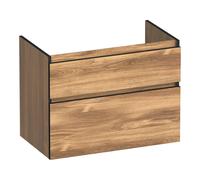 BRAUER Delight Edge meuble sous lavabo 80 2 tiroirs softclose - sans poignée - 1 découpe pour le siphon - Honey OK-DLE80HO