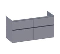 BRAUER Delight meuble sous-lavabo - 120x46x60cm - 4 tiroirs à fermeture douce - sans poignées - 2 découpes pour siphon - gris mat OK-DL120-4MG