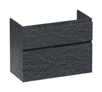 BRAUER Delight meuble sous lavabo peu profond - 80x39x60cm - 2 tiroirs softclose - sans poignée - 1 découpe pour le siphon - Damas OK-DLO80DA