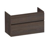 BRAUER Delight Meuble sous vasque 99x45.5x60cm 2 tiroirs Chêne massif assemblage lamello brossé Black Oak OK-DL100LEZ