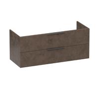 BRAUER Elevate meuble sous-lavabo 120 sans poignées rapportées 2 tiroirs à fermeture douce et 1 découpe pour siphon - Erosion OK-EL120-1ER