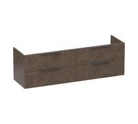 BRAUER Elevate meuble sous-lavabo 160 sans poignées rapportées 4 tiroirs à fermeture douce et 2 découpes pour siphon - Erosion OK-EL160ER