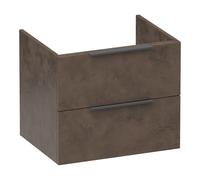 BRAUER Elevate meuble sous lavabo 60 sans poignées à poser 2 tiroirs softclose et 1 découpe pour le siphon - Erosion OK-EL60ER