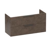 BRAUER Elevate meuble sous lavabo peu profond 100 excl. poignées à poser 2 tiroirs softclose et 1 découpe pour le siphon - Erosion OK-ELO100ER