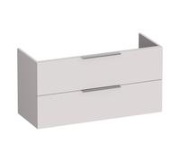 BRAUER Elevate meuble sous-lavabo peu profond 100 sans poignées rapportées 2 tiroirs softclose et 1 découpe pour siphon - sable mat OK-ELO100MS