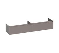 BRAUER Embrace Wavy meuble sous-lavabo 200 2 tiroirs softclose - sans poignée - 2 découpes pour siphon - taupe mat OK-EMW200MT