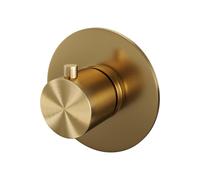Brauer Gold Edition mitigeur thermostatique encastré - avec partie encastrable - 1 corps lisse - PVD - or brossé 5-GG-018RR