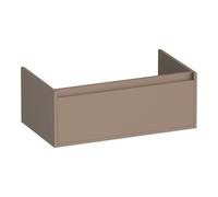 BRAUER Hope Ensemble meuble de salle de bains - 80x30cm - armoire latérale - 1 tiroir - 1 lavabo - 1 trou de robinet - moka mat SW1200439/SW1198855/SW84053