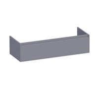 BRAUER Hope meuble sous lavabo - 119x30x45.5cm - 2 tiroirs à fermeture douce - sans poignée - 2 découpes pour siphon - gris mat OK-HP120-2MG