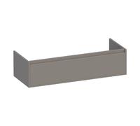 BRAUER Hope meuble sous lavabo - 119x30x45.5cm - 2 tiroirs à fermeture douce - sans poignée - 2 découpes pour siphon - taupe mat OK-HP120-2MT