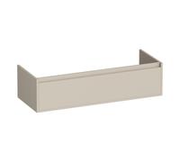 BRAUER Hope meuble sous lavabo - 119x30x45.5cm - 2 tiroirs à fermeture douce - sans poignée - 2 découpes pour siphon - beige mat OK-HP120-2MB