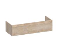 BRAUER Hope meuble sous-lavabo - 119x30x45.5cm - 2 tiroirs softclose - sans poignées - 2 découpes pour siphon - Forest Wheat OK-HP120-2FW