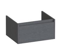 BRAUER Hope meuble sous lavabo - 59x30x45.5cm - 1 tiroir à fermeture douce sans poignée - 1 découpe pour le siphon - Gris bois OK-HP60TG