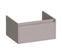 BRAUER Hope meuble sous lavabo - 59x30x45.5cm - 1 tiroir softclose sans poignée - 1 découpe pour le siphon - Timber Greige OK-HP60TE