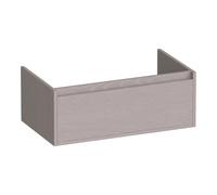 BRAUER Hope meuble sous-lavabo - 80x30x45.5cm - 1 tiroir softclose sans poignée - 1 découpe pour siphon - Timber Greige OK-HP80TE