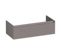 BRAUER Hope Wavy meuble sous-lavabo 100 1 tiroir softclose sans poignée - 1 découpe pour siphon - taupe mat OK-HPW100MT