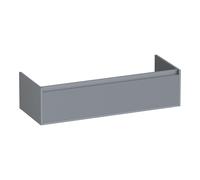 BRAUER Hope Wavy meuble sous-lavabo 120 1 tiroirs softclose - sans poignée - 2 découpes de siphon - gris mat OK-HPW120-2MG