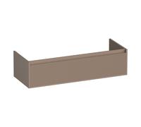 BRAUER Hope Wavy meuble sous-lavabo 120 1 tiroirs softclose - sans poignée - 2 découpes pour siphon - moka mat OK-HPW120-2MM