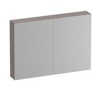 BRAUER Impress Armoire de toilette - 100x70x15cm - sans éclairage - 2 portes miroir double face - Bois Grège SK-IM100TE
