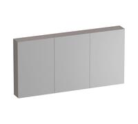 BRAUER Impress Armoire de toilette - 140x70x15cm - sans éclairage - avec 3 portes miroir double face - Bois Grège SK-IM140TE
