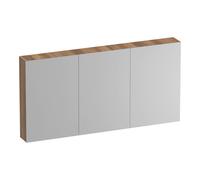 BRAUER Impress Armoire de toilette - 140x70x15cm - sans éclairage - avec 3 portes miroir double face - Honey SK-IM140HO