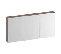 BRAUER Impress armoire de toilette - 140x70x15cm - sans éclairage - avec 3 portes miroir double face - moka mat SK-IM140MM